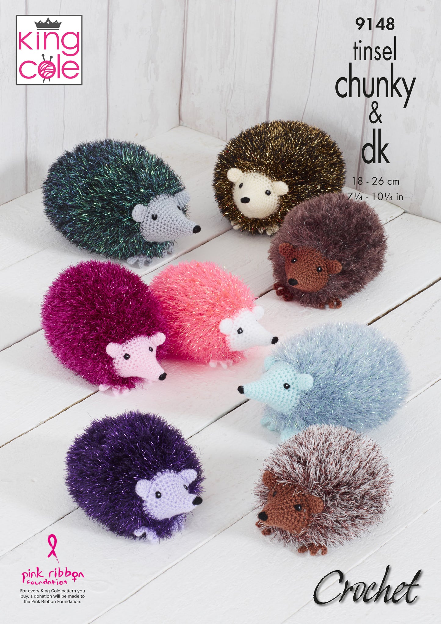 Crochet Hedgehogs Tinsel Chunky 9148