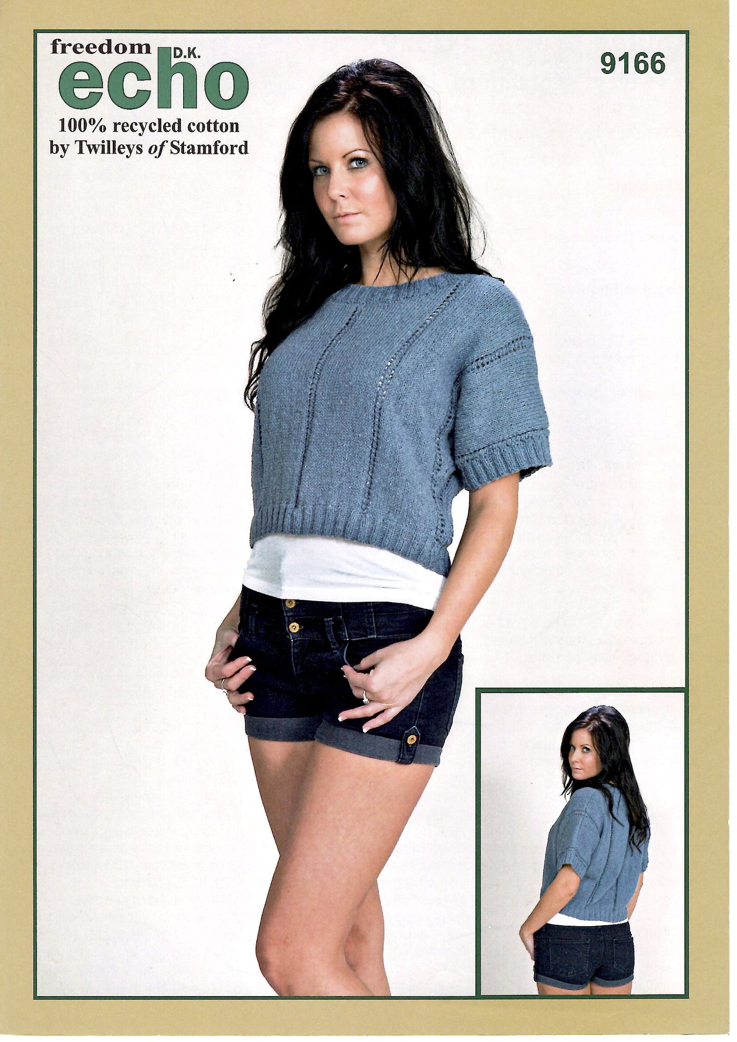 Twilleys 9166 Freedom Echo DK Ladies Cropped Boxy Top (Downloadable PDF)