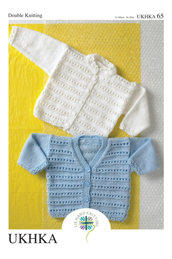 UKHKA 65 Ridge Stitch Cardigans in DK Leaflet