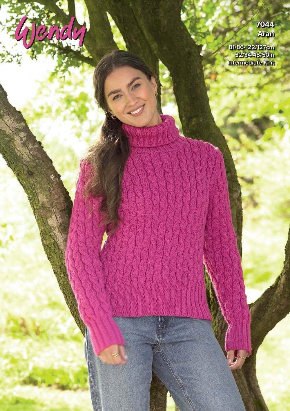 Wendy 7044 Sweater in Supreme Aran Leaflet