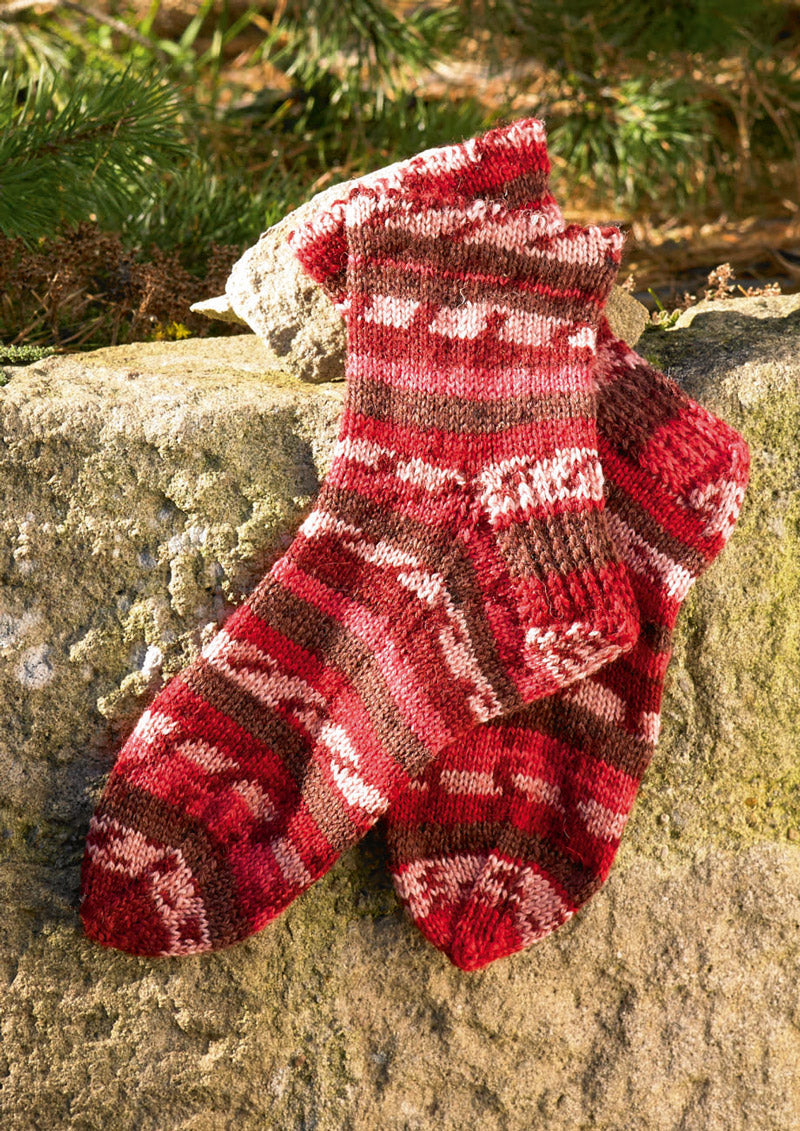 James C Brett JB551 Socks in Funny Feetz Pattern
