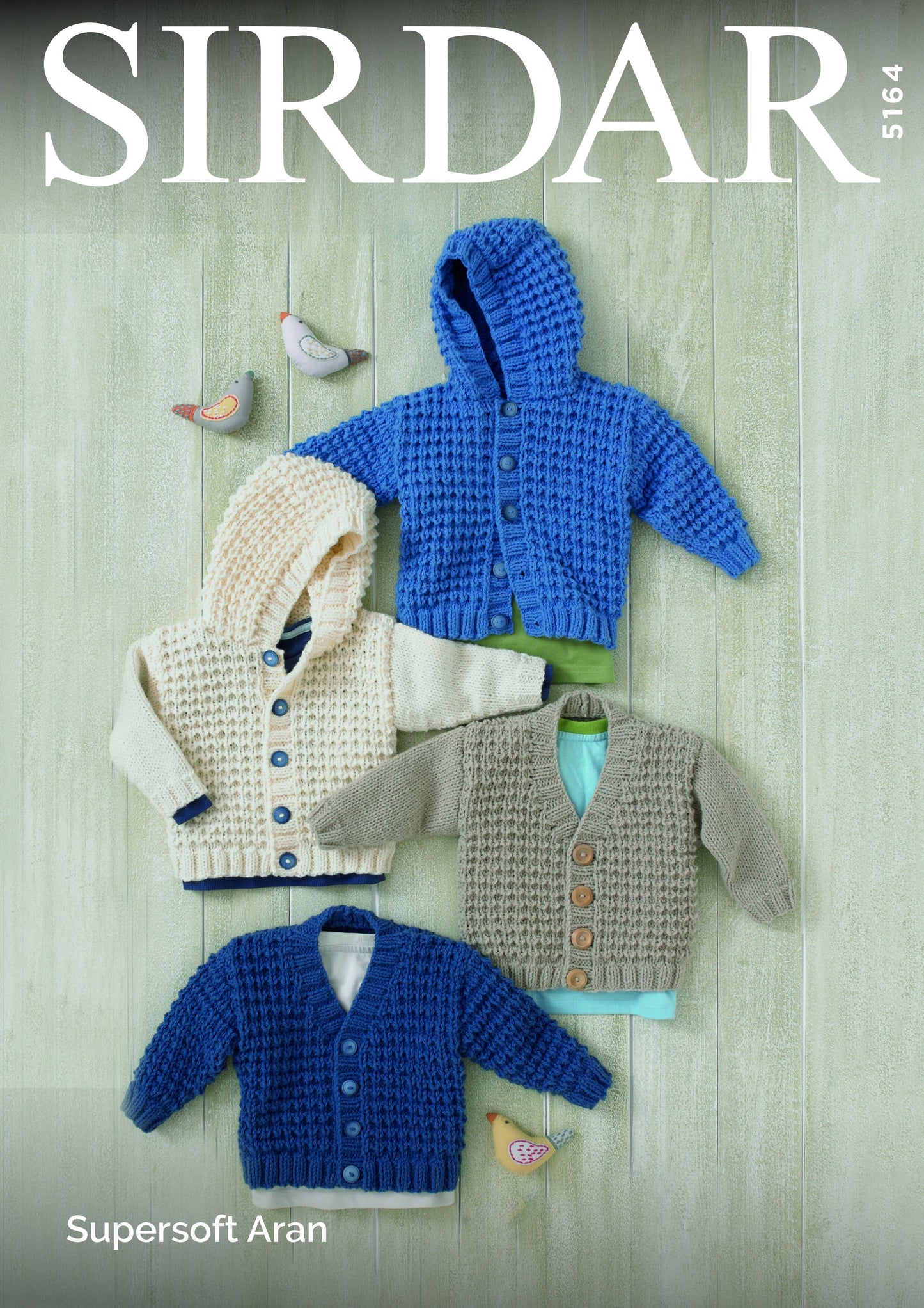 Sirdar 5164 Cardigans in Supersoft Aran leaflet