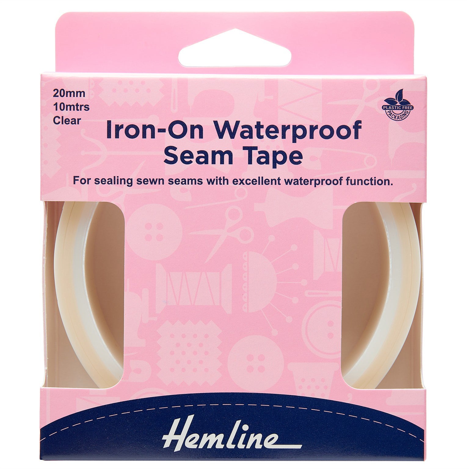 Iron-on Waterproof Seam Tape - 10m x 20mm: Clear