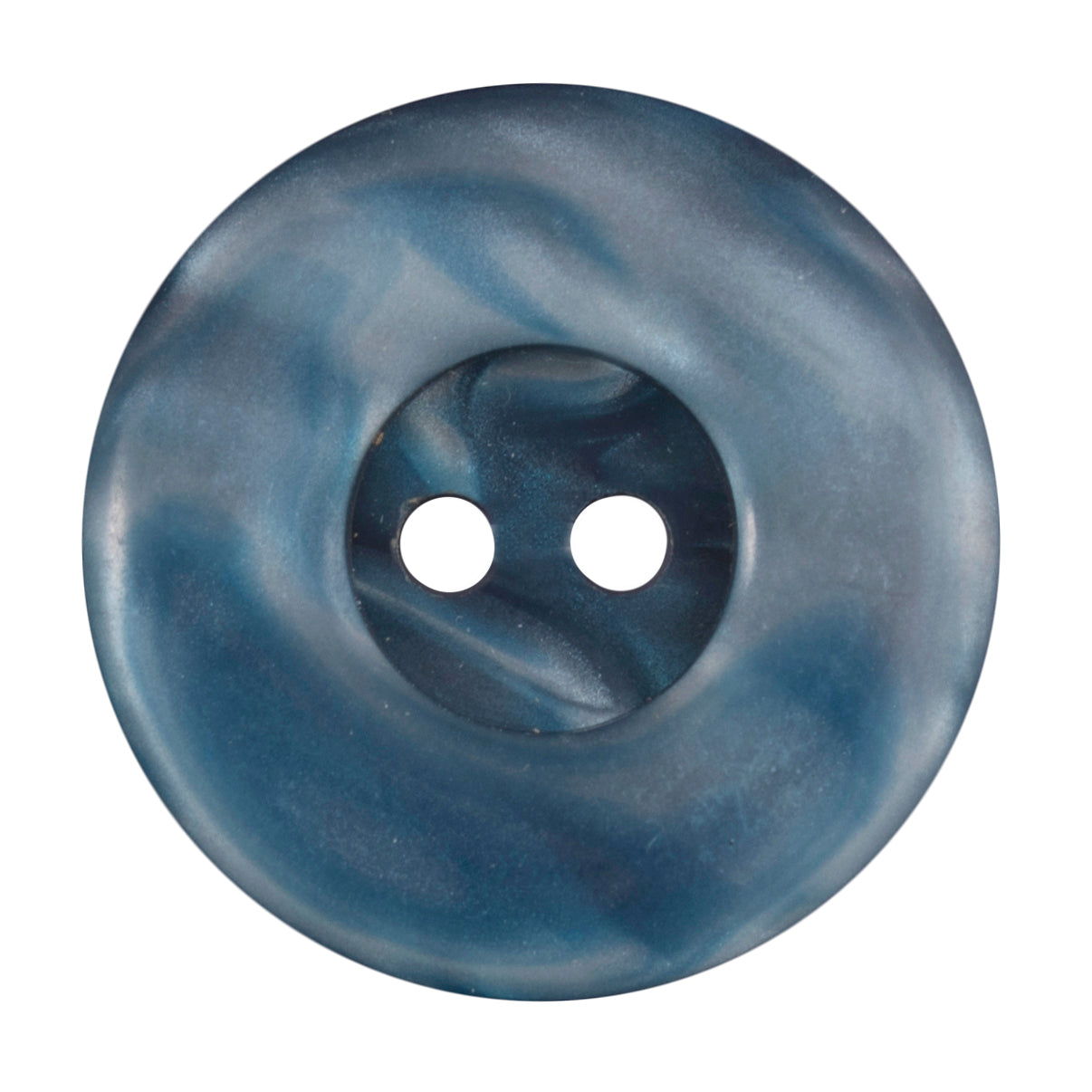 Rimmed Button 27.5mm Blue