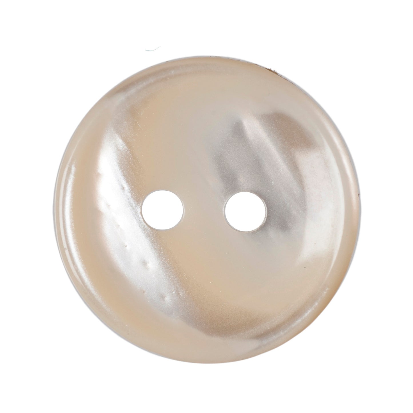 Striped Rimmed Button 15mm Cream