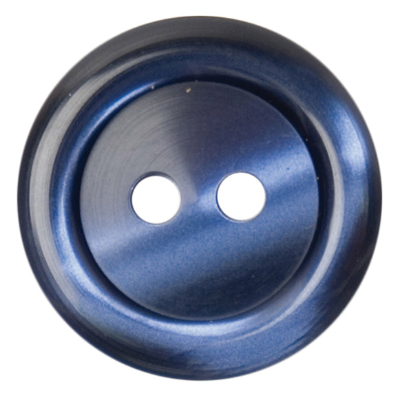 Round Rimmed Button 20mm Navy