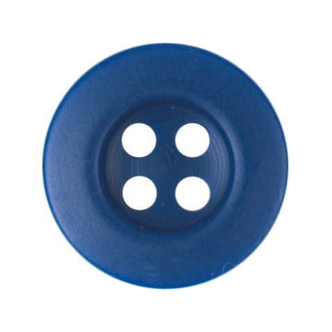 Round Rimmed Button 12mm Royal Blue