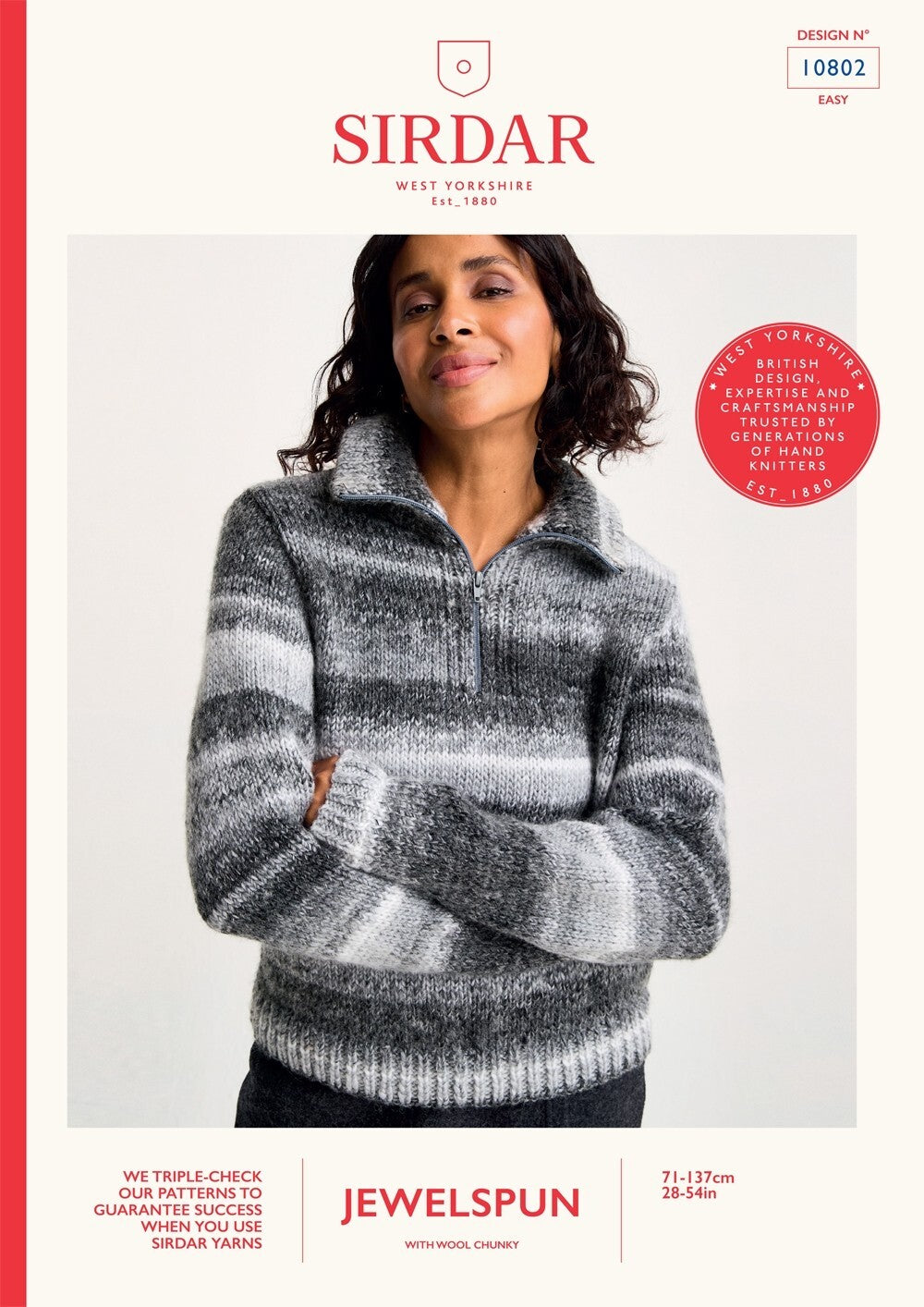 Sirdar 10802 Sweater in Jewelspun with Wool Chunky booklet