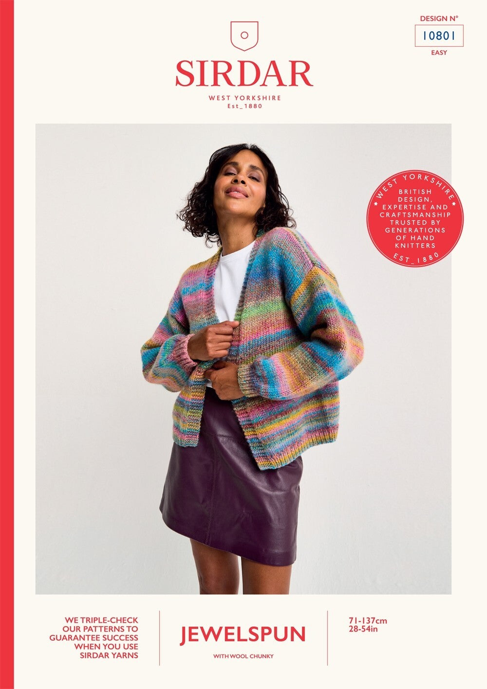 Sirdar 10801 Sweater in Jewelspun with Wool Chunky booklet