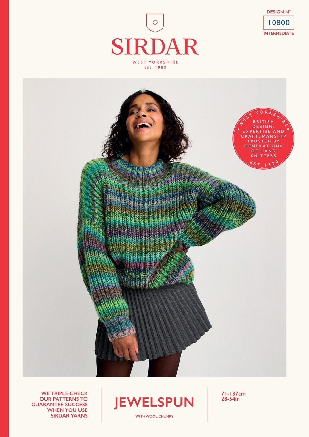 Sirdar 10800 Sweater in Jewelspun with Wool Chunky booklet