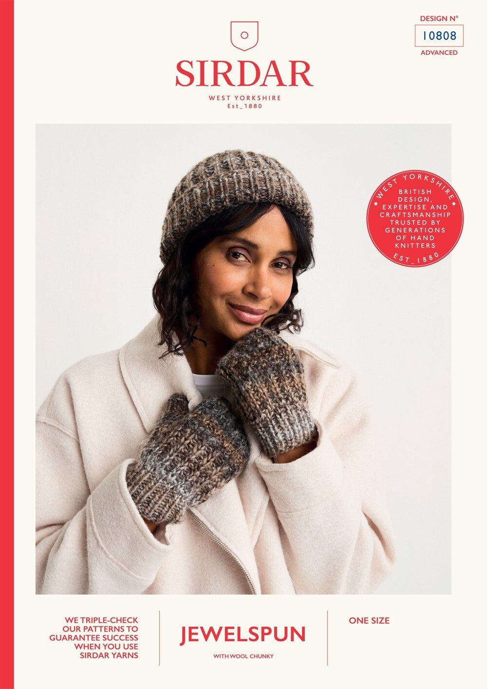 Sirdar 10808 Hat & Mittens in Jewelspun with Wool Chunky booklet