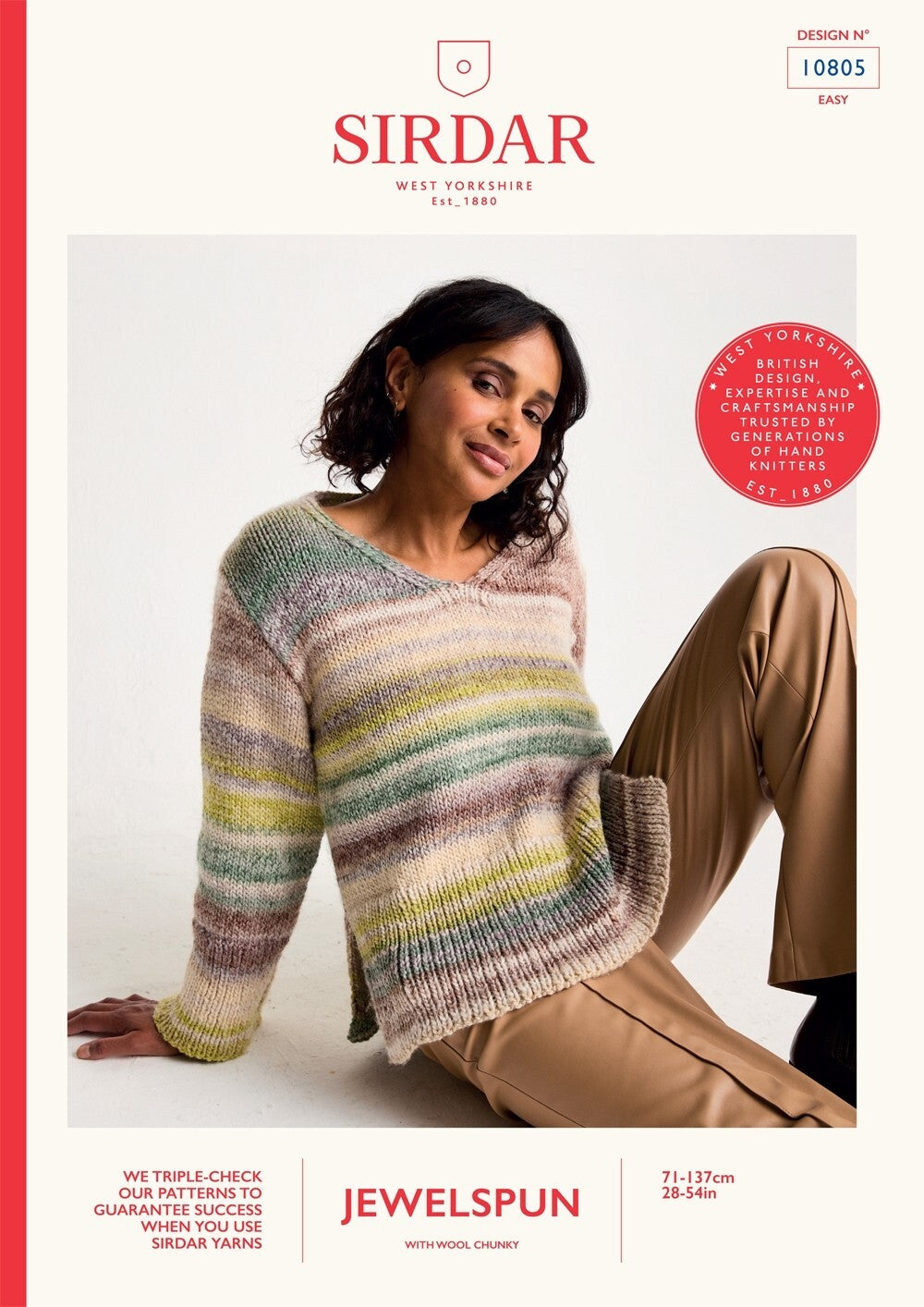 Sirdar 10805 Sweater in Jewelspun with Wool Chunky booklet
