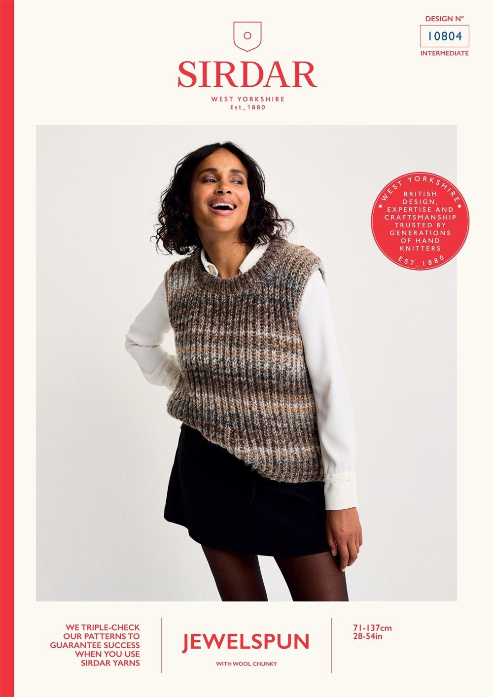 Sirdar 10804 Vest inJewelspun with Wool Chunky booklet