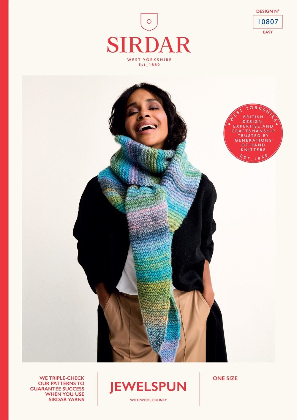 Sirdar 10807 Scarf in Jewelspun with Wool Chunky booklet