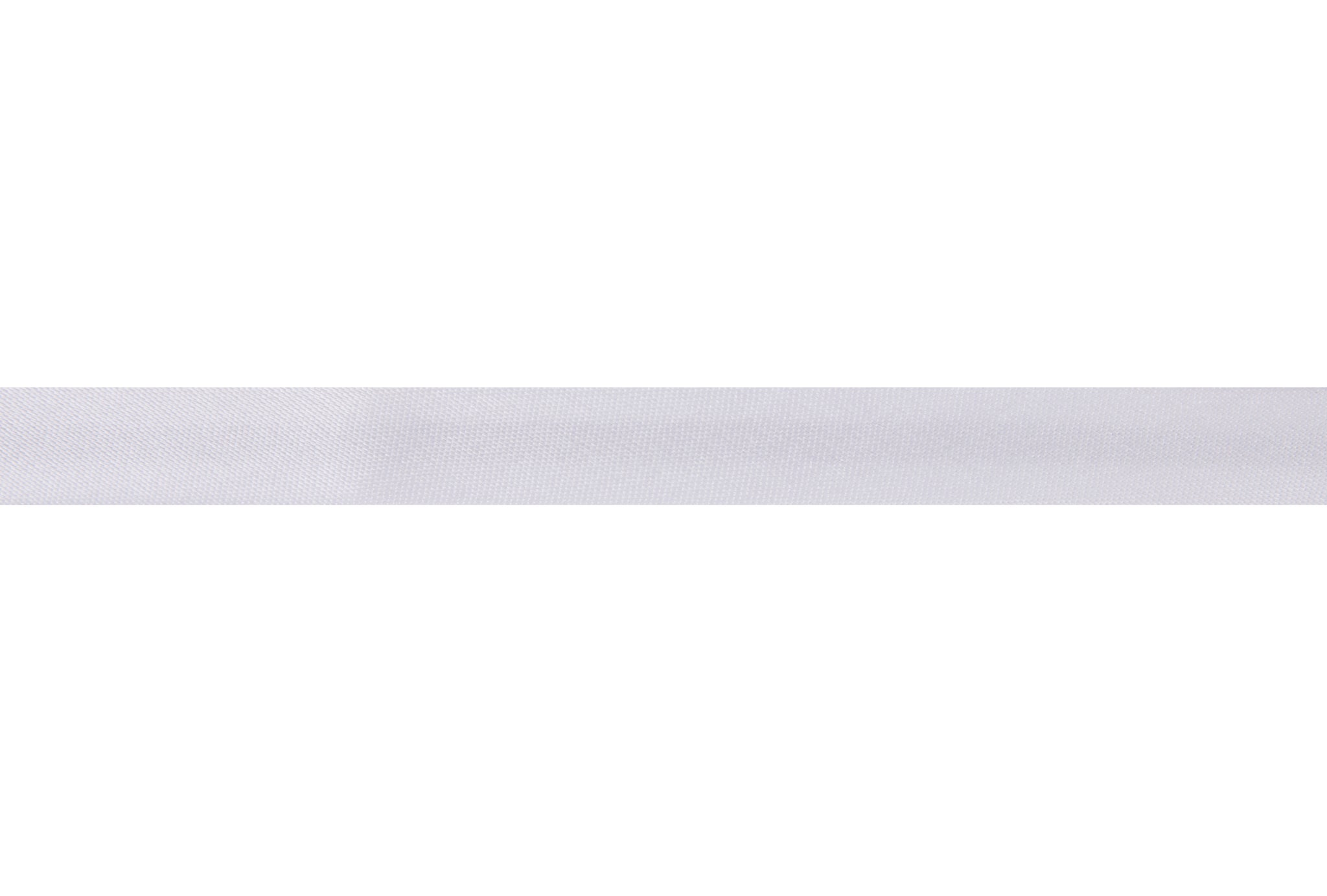 Bias Binding Satin: 2m x 15mm White