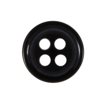 Round Small Shirt Button 9mm Black