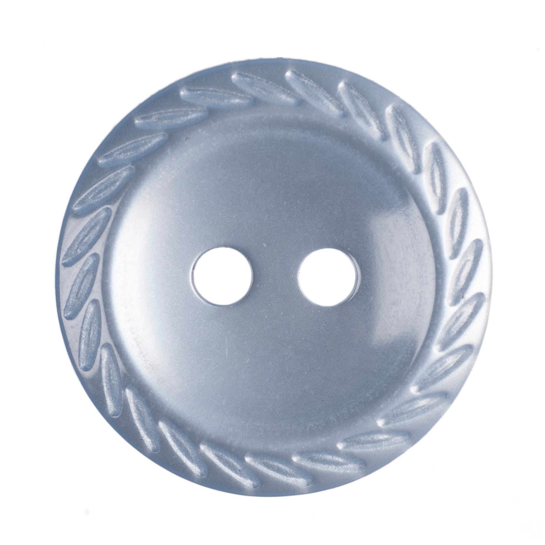 Rimmed Edge Button 16mm: Blue