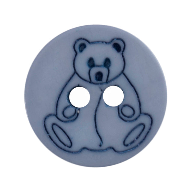 Teddy Button 13mm Pale Blue