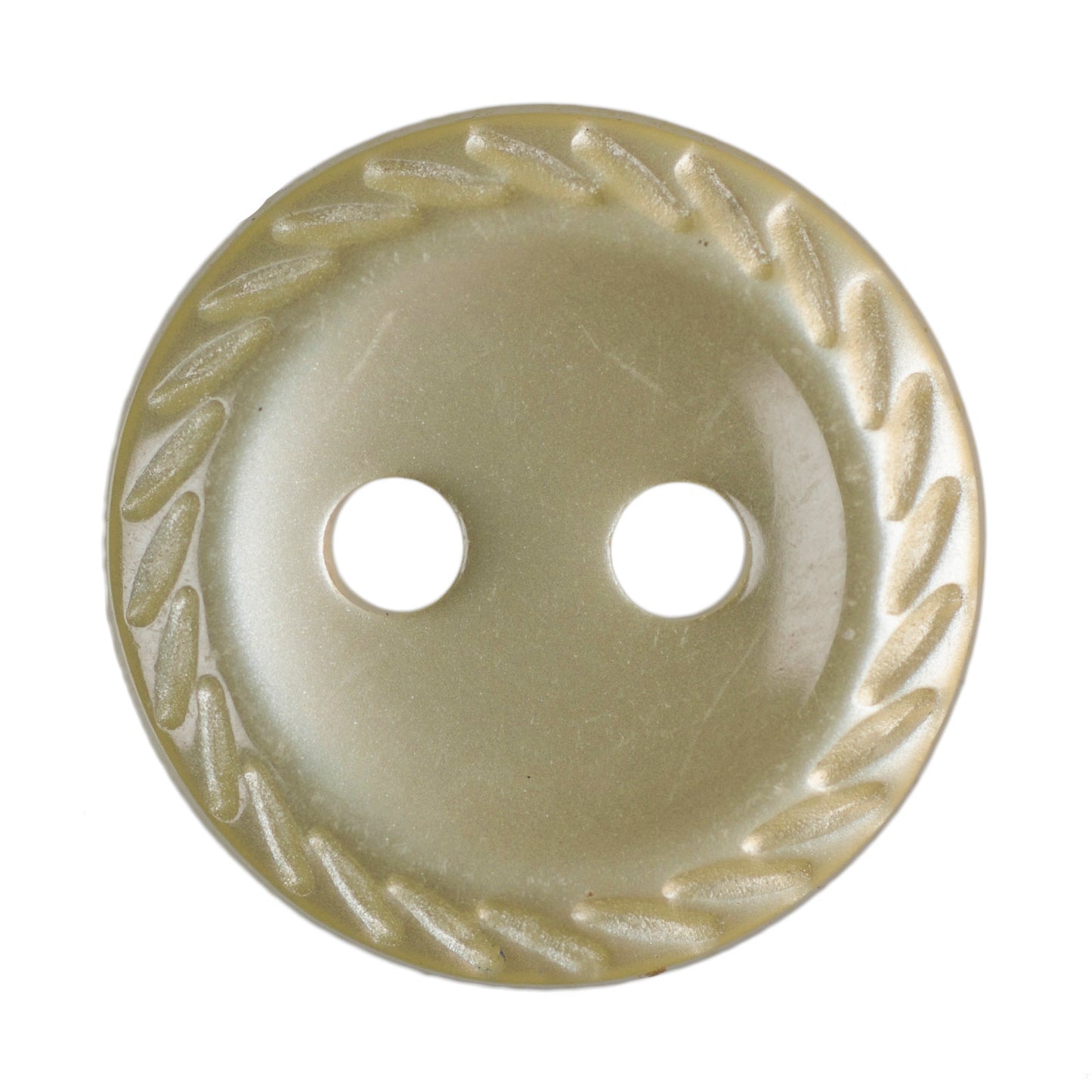 Rimmed Edge Button : 11mm: Yellow