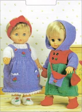 Doll Clothes Knitting Pattern Outdoor Set 7160