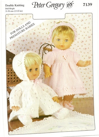 Knitted Doll Outfit Pattern 7139