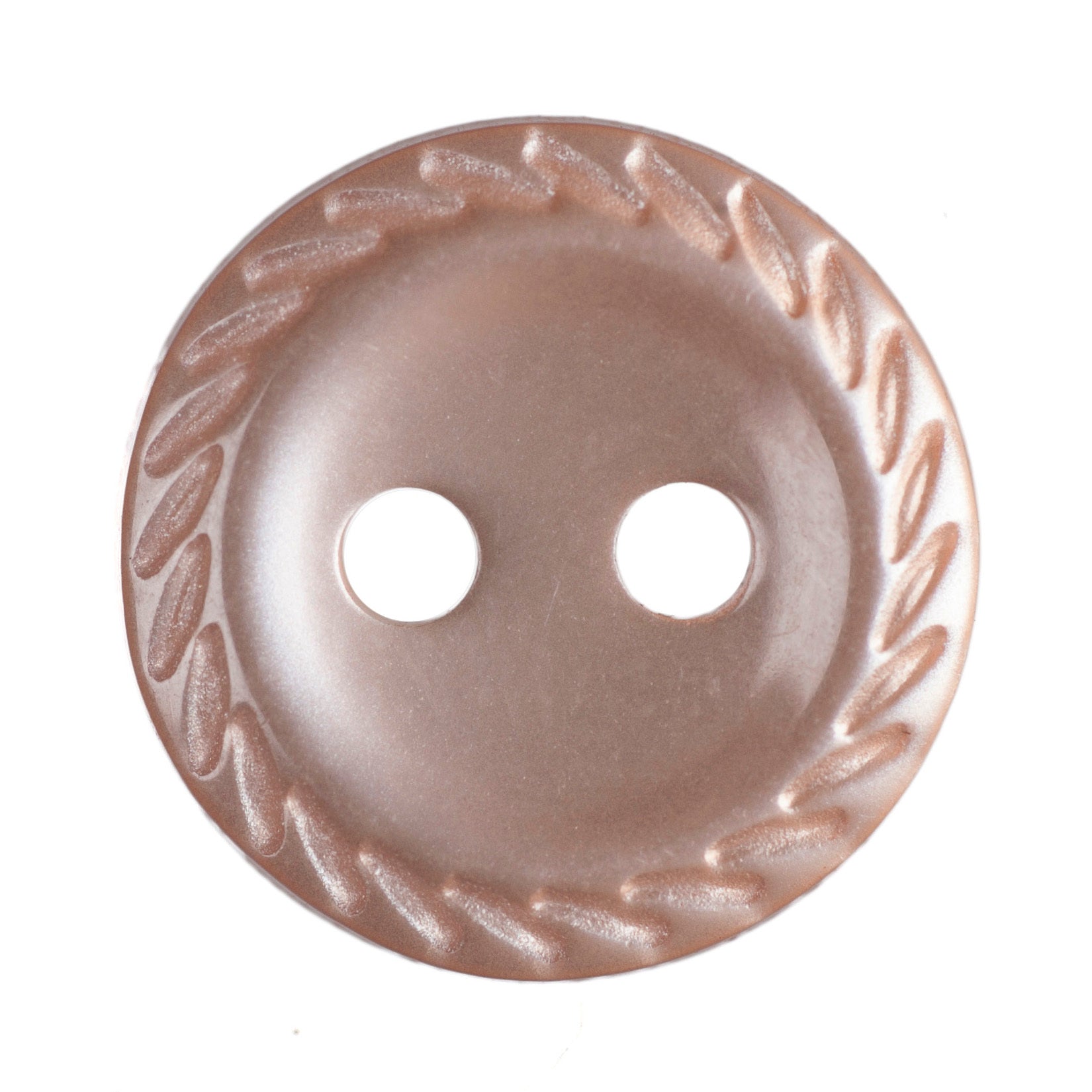 Rimmed Edge Button 14mm: Peach