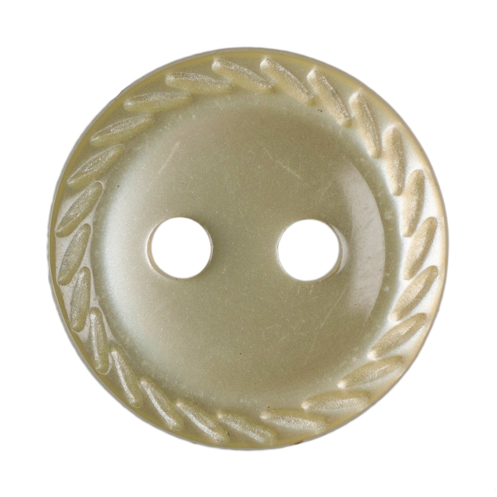 Rimmed Edge Button 14mm: Yellow