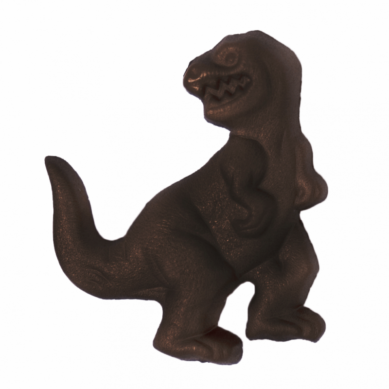 T-Rex Dinosaur Button 25mm Brown