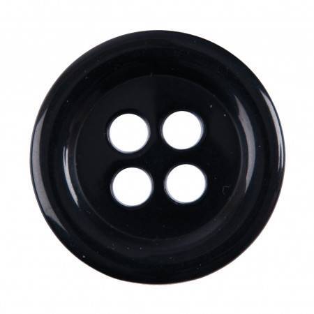 Round Matt Black 4 Hole Buttons 34mm