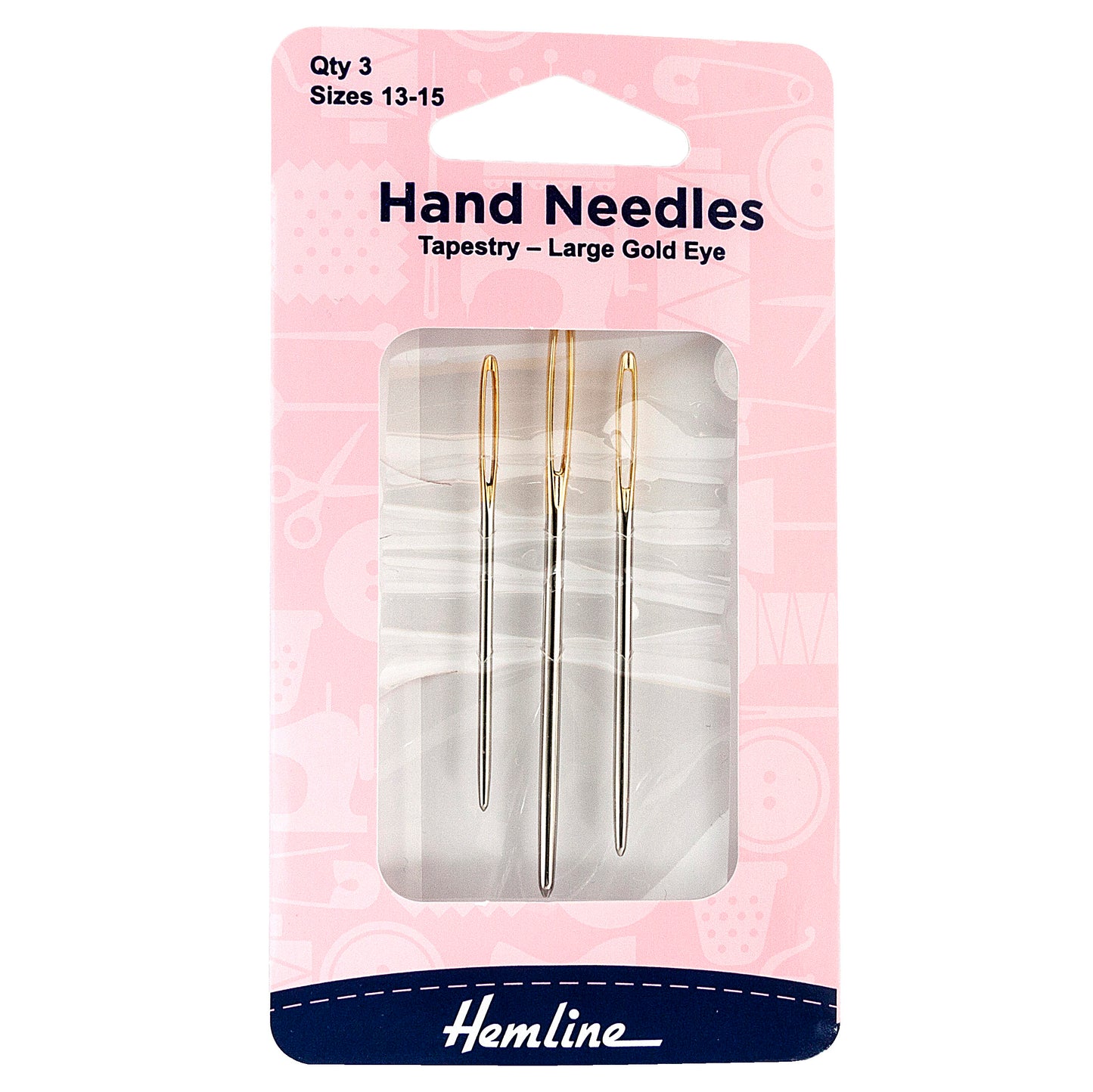 Hand Sewing Needles: Tapestry: Large: Gold Eye: Size 13-15