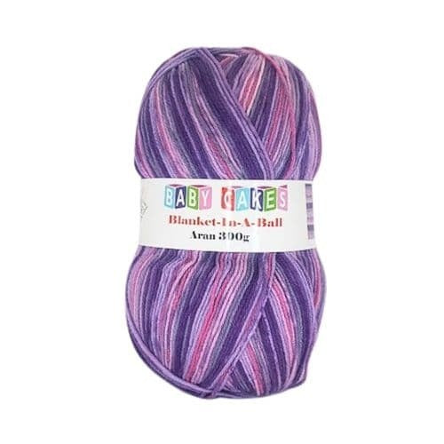Woolcraft Blanket In A Ball Aran 10 Purple Rain 300g