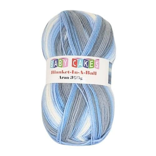 Woolcraft Blanket In A Ball Aran 12 Blue Moon 300g