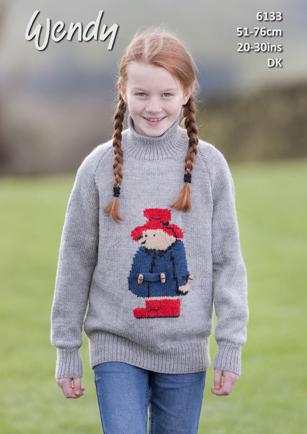 Wendy Character Knitting Pattern Bear Size 51cm - 76cm