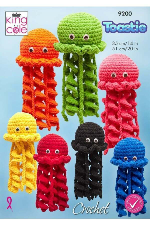 King Cole 9200 Crochet Jellyfish in Toastie Leaflet