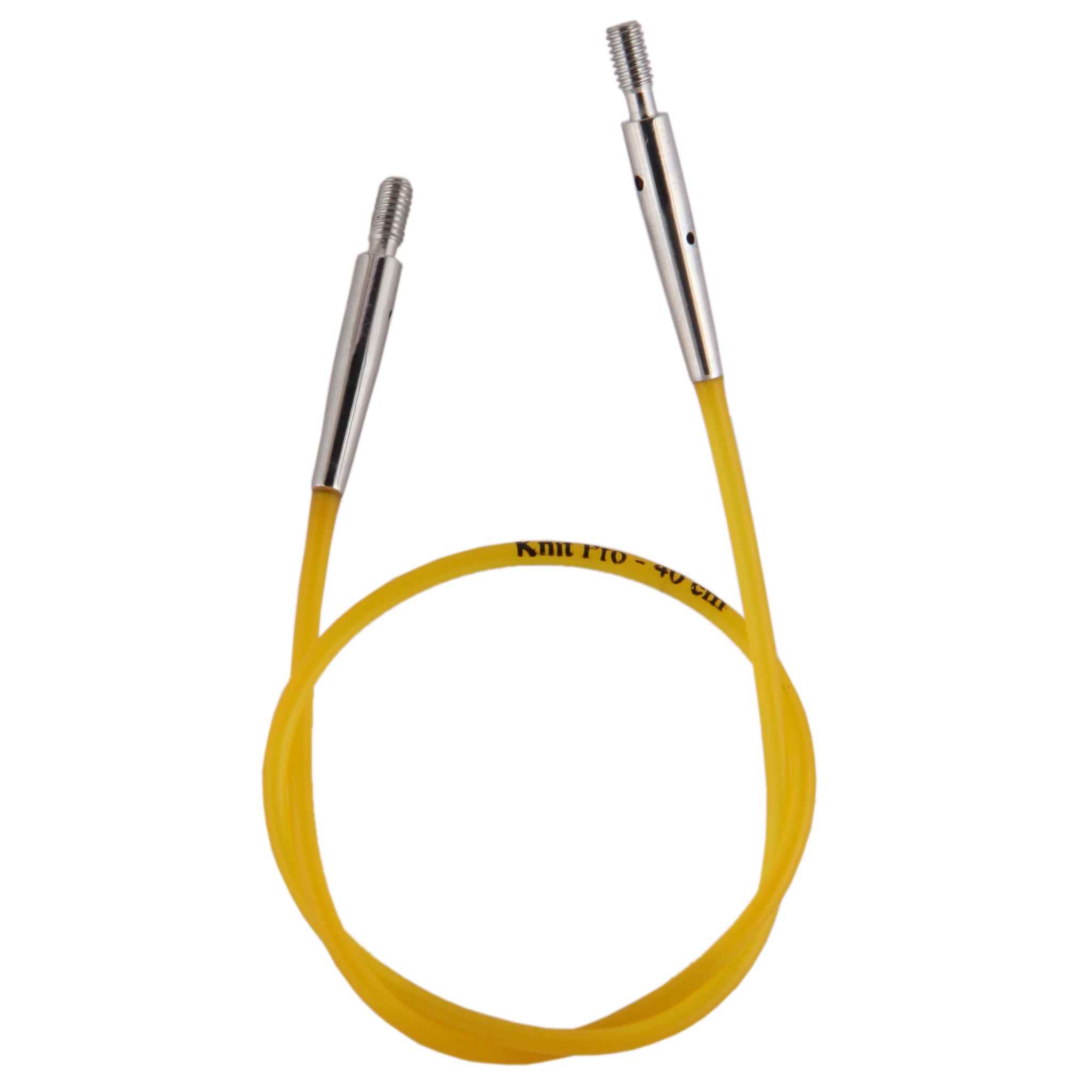 Knit Pro Nylon Interchangeable Cable : Colour Yellow 40cm/16in
