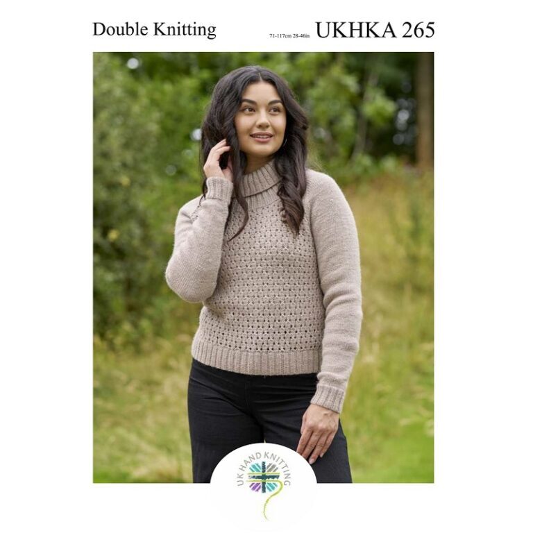 UKHKA 265 DK Lace Polo Neck Leaflet