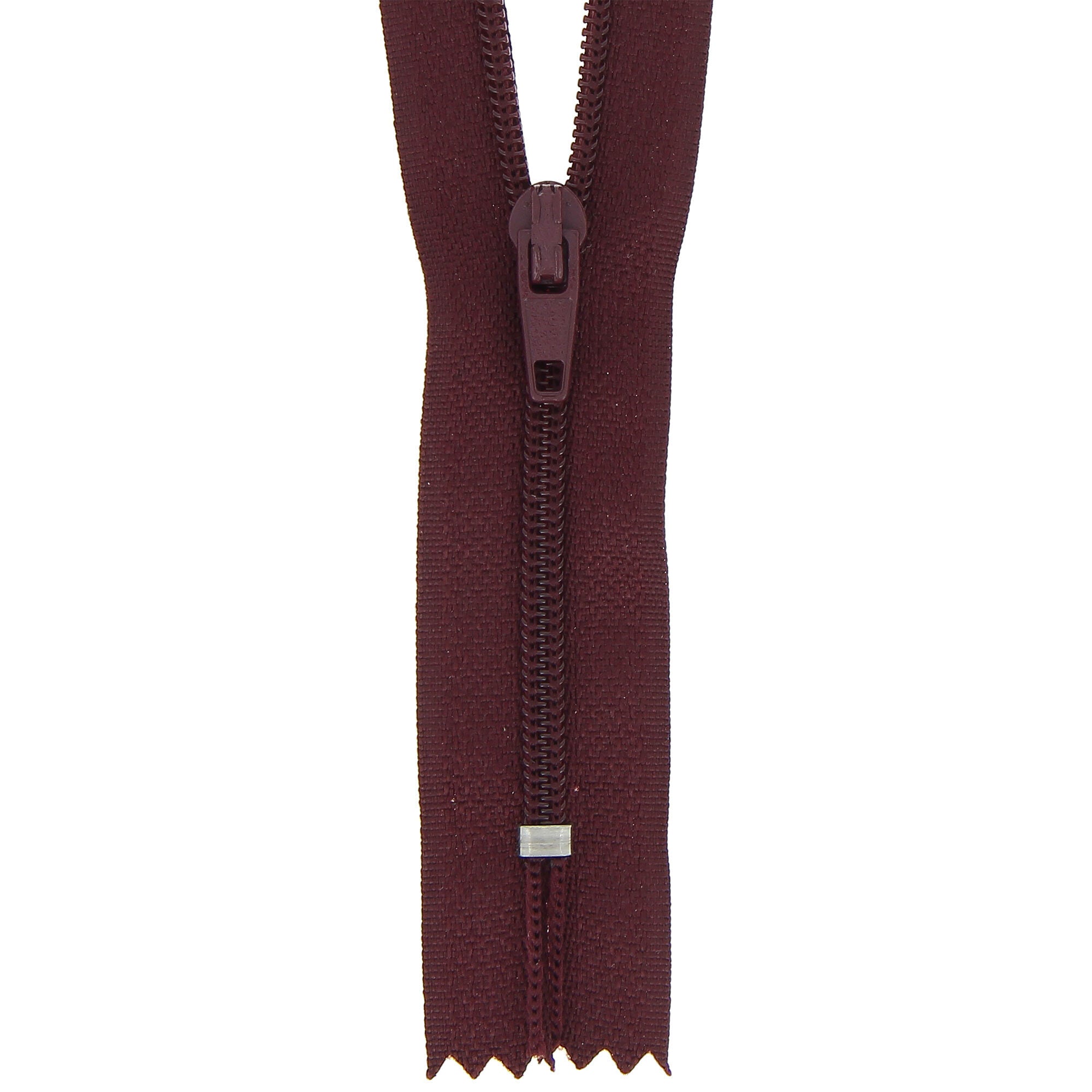 Nylon Dress & Skirt Zip: 30cm: Burgundy