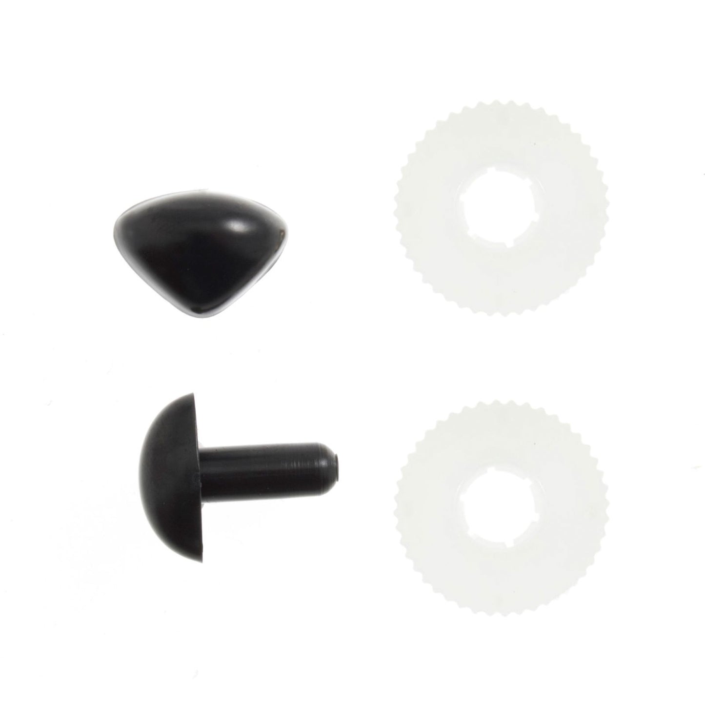 Toy Noses Black 12mm Cat Noses x 10 Items