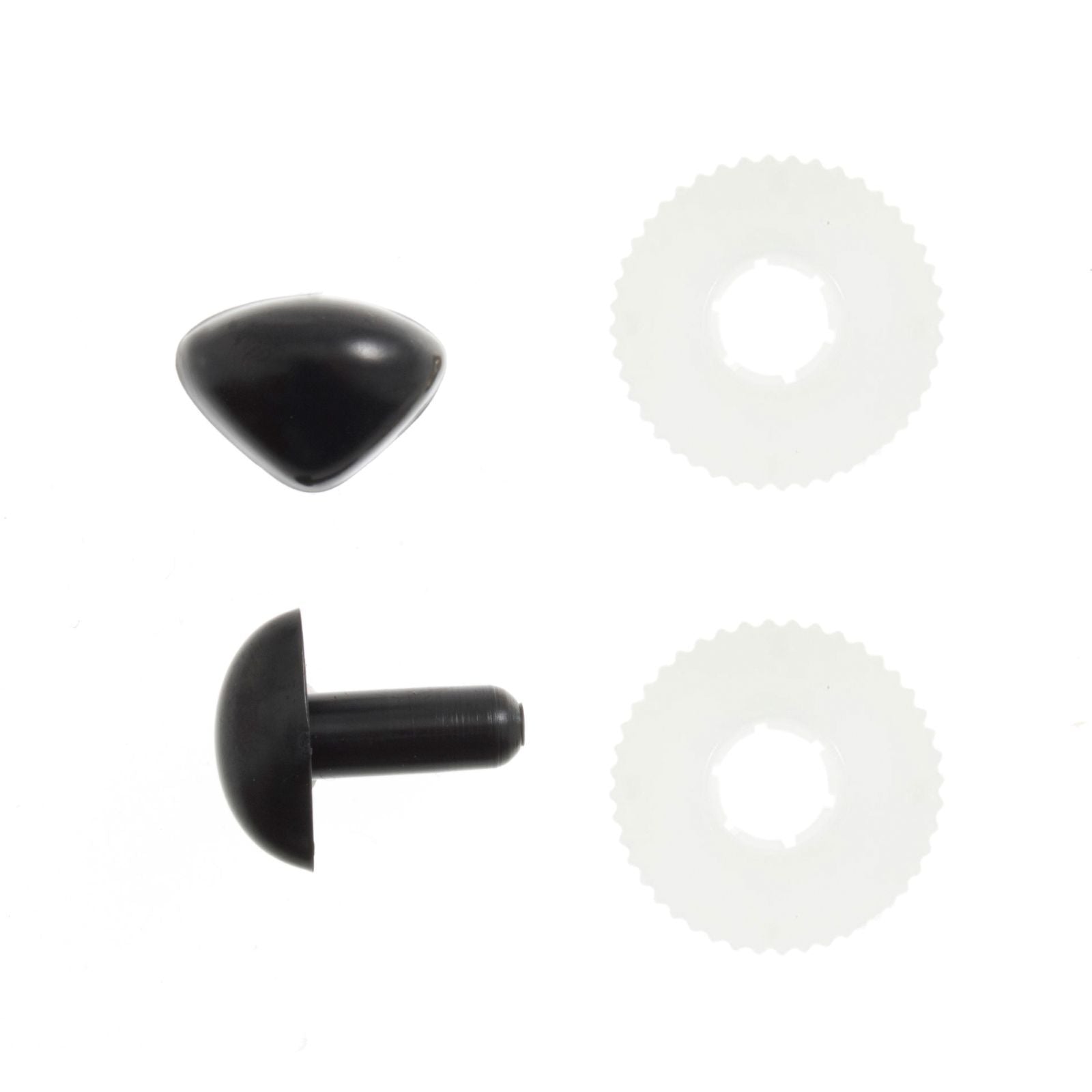 Toy Noses Black 12mm Cat Noses x 10 Items