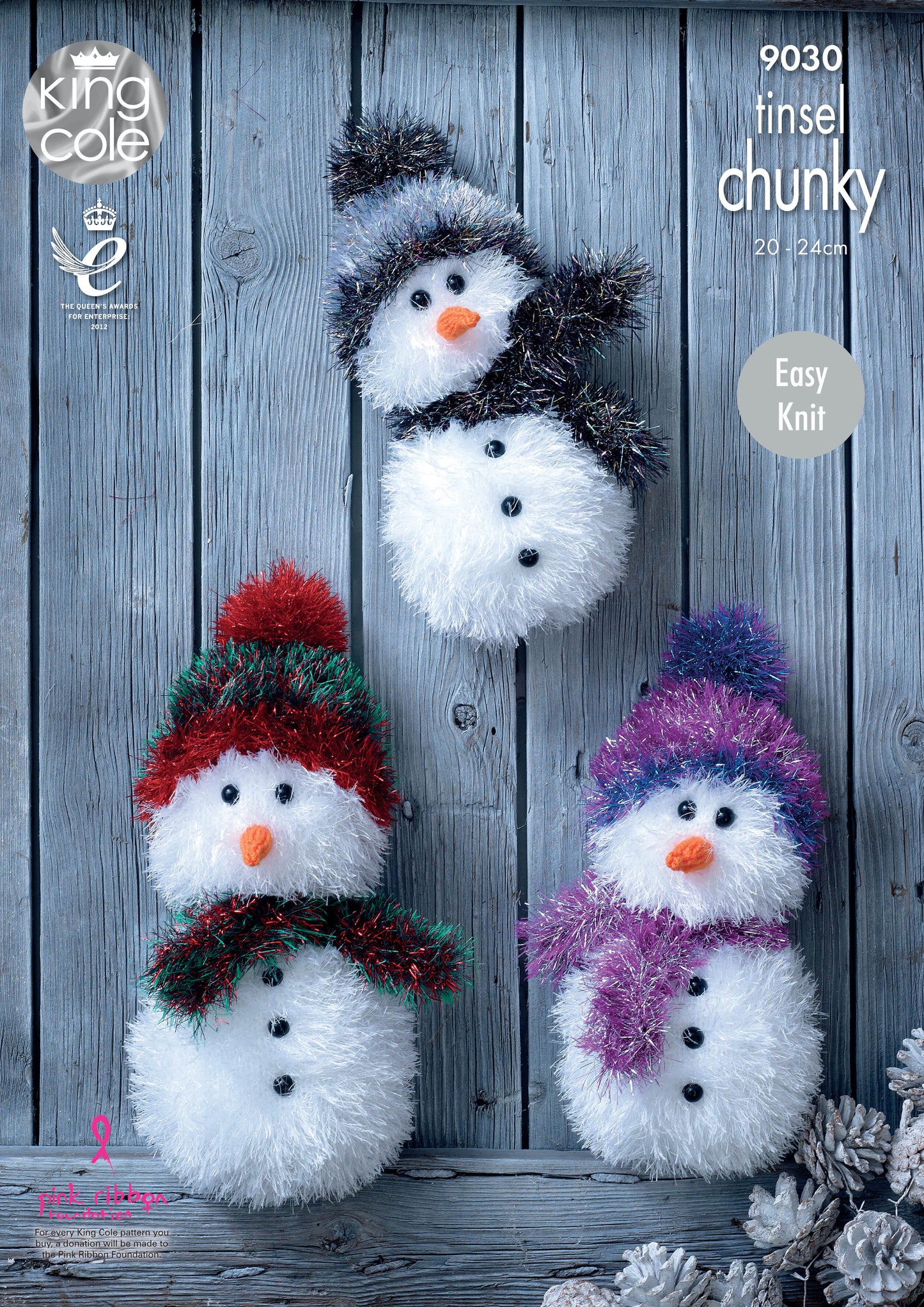 King Cole 9030 Snowman in Tinsel Chunky leaflet
