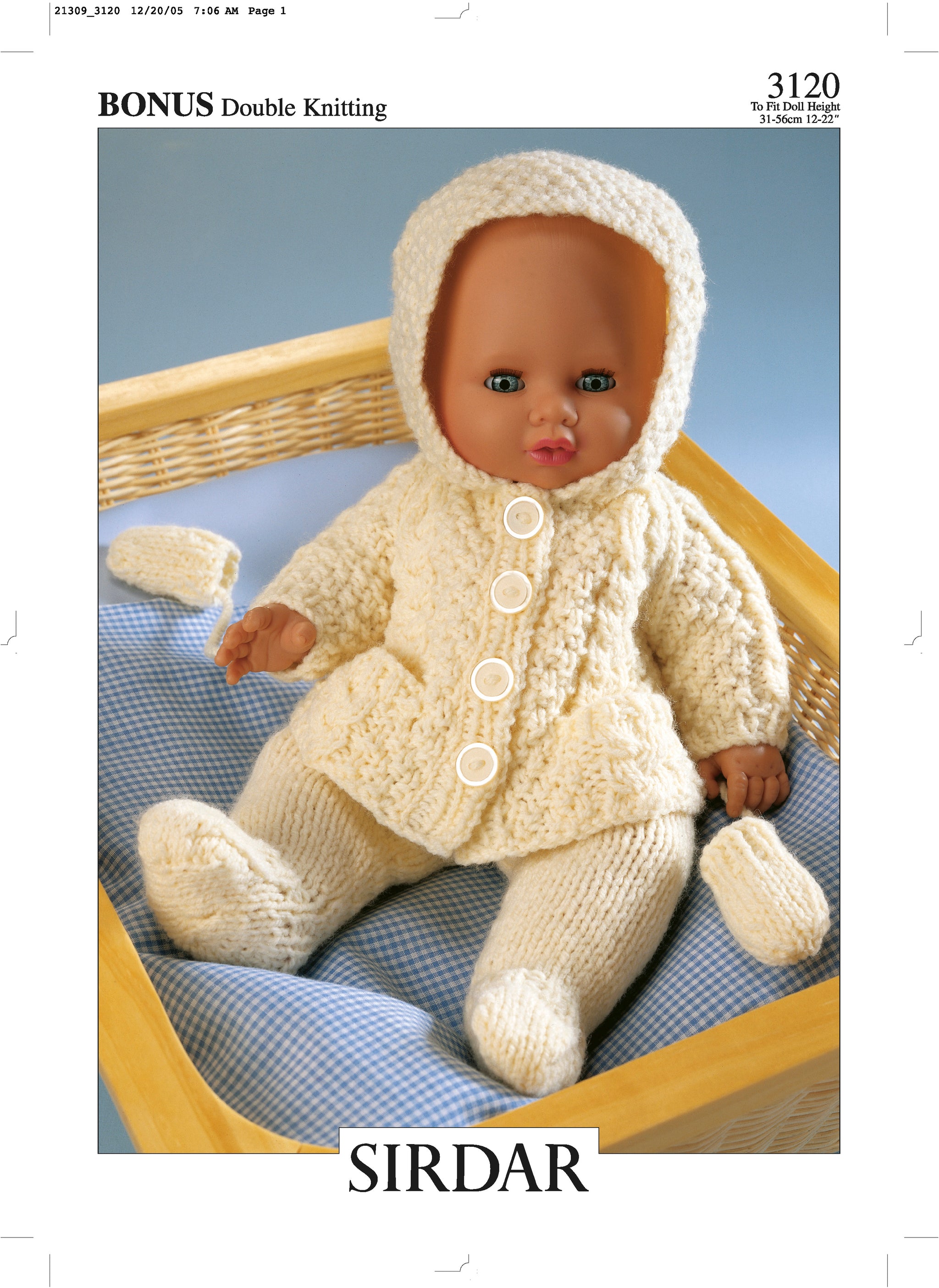 Sirdar Pattern: 3120 Doll Clothes