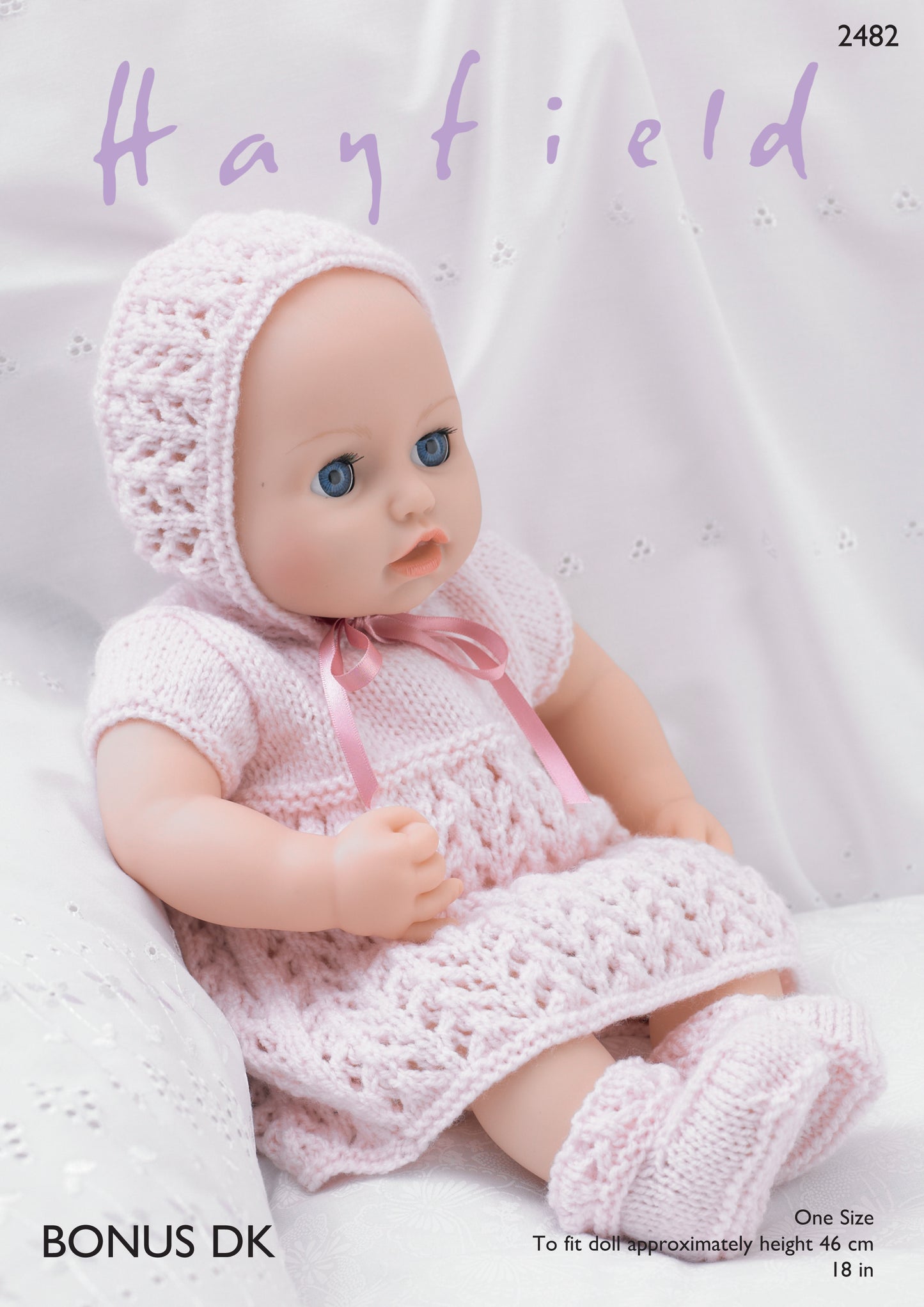 Hayfield: 2482: Doll Clothes To Fit Height 46cm Doll