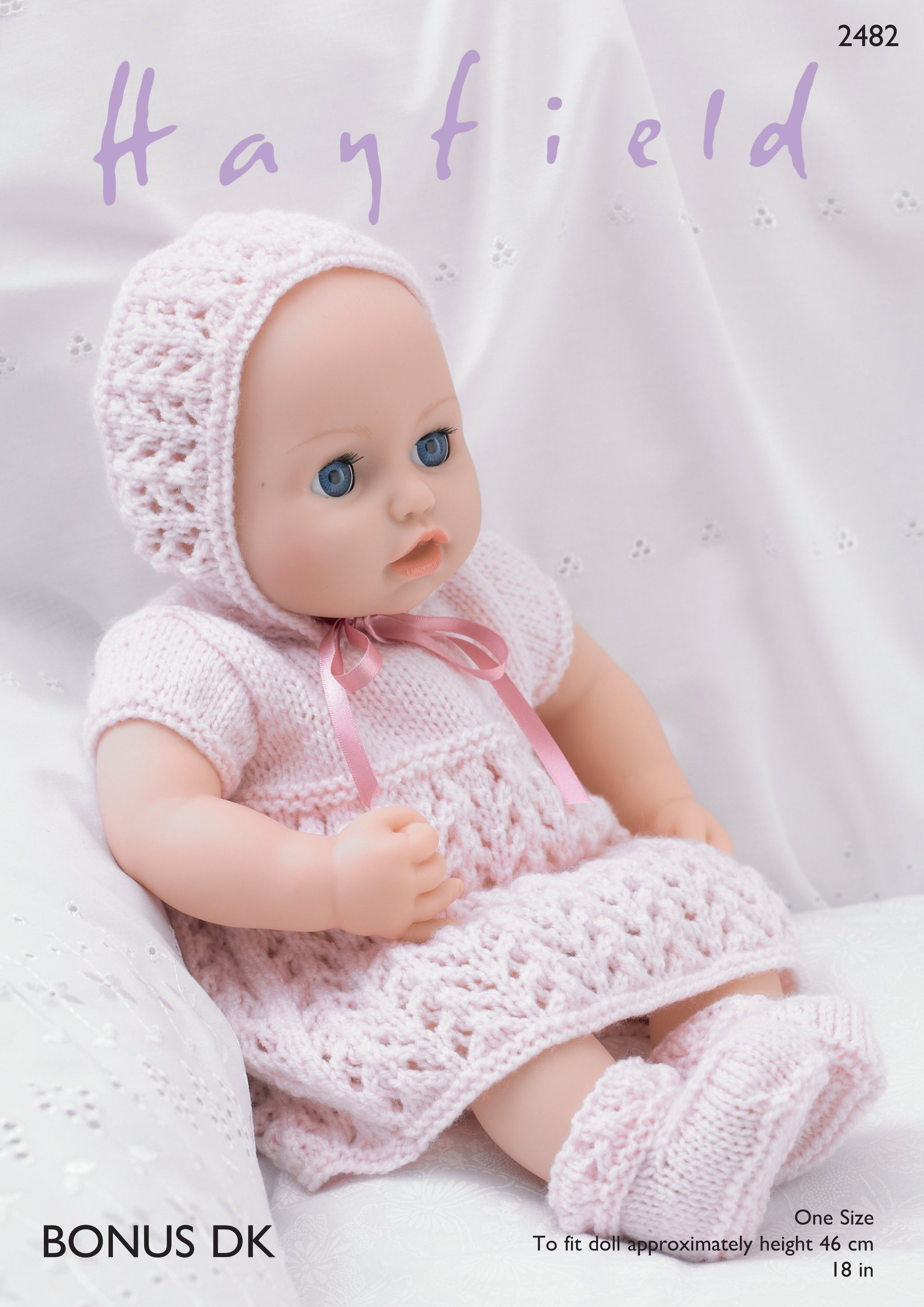 Hayfield: 2482: Doll Clothes To Fit Height 46cm Doll