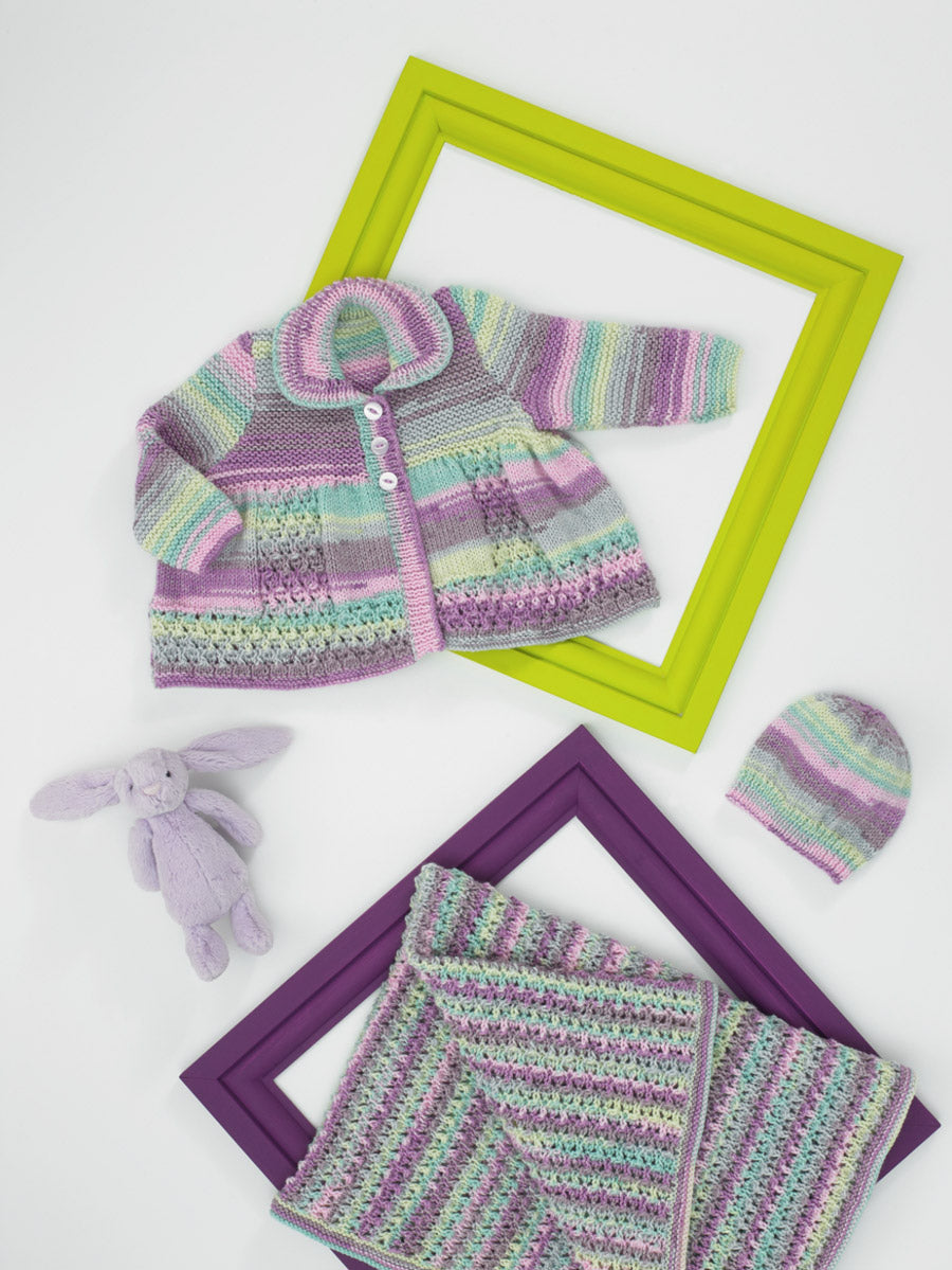 Pattern: Twinkle Prints DK:  Matinee Coat, Hat and Blanket
