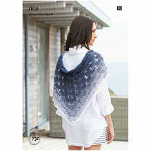 Rico: 732 Creative Cotton Degrade Crochet Shawl