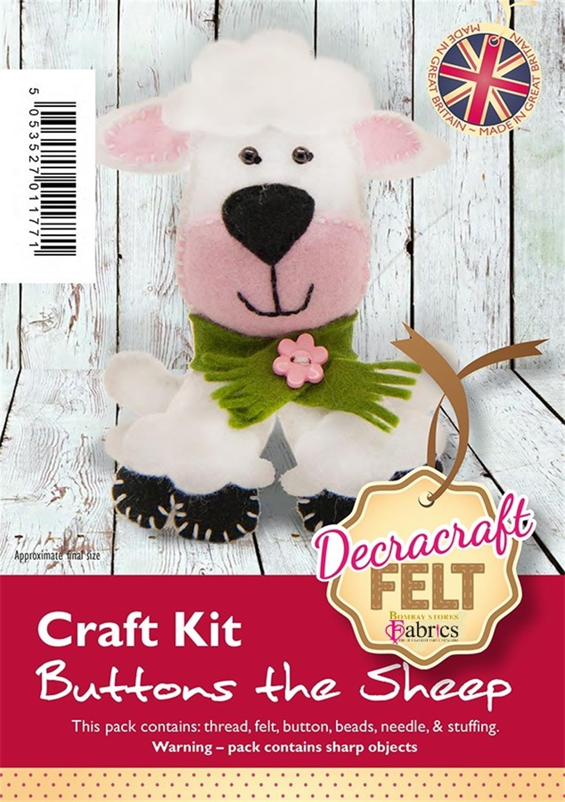 Buttons the Sheep Felt Sewing Kit