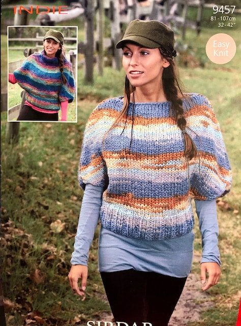 Sirdar 9457 Indie Super Chunky Knitting Pattern
