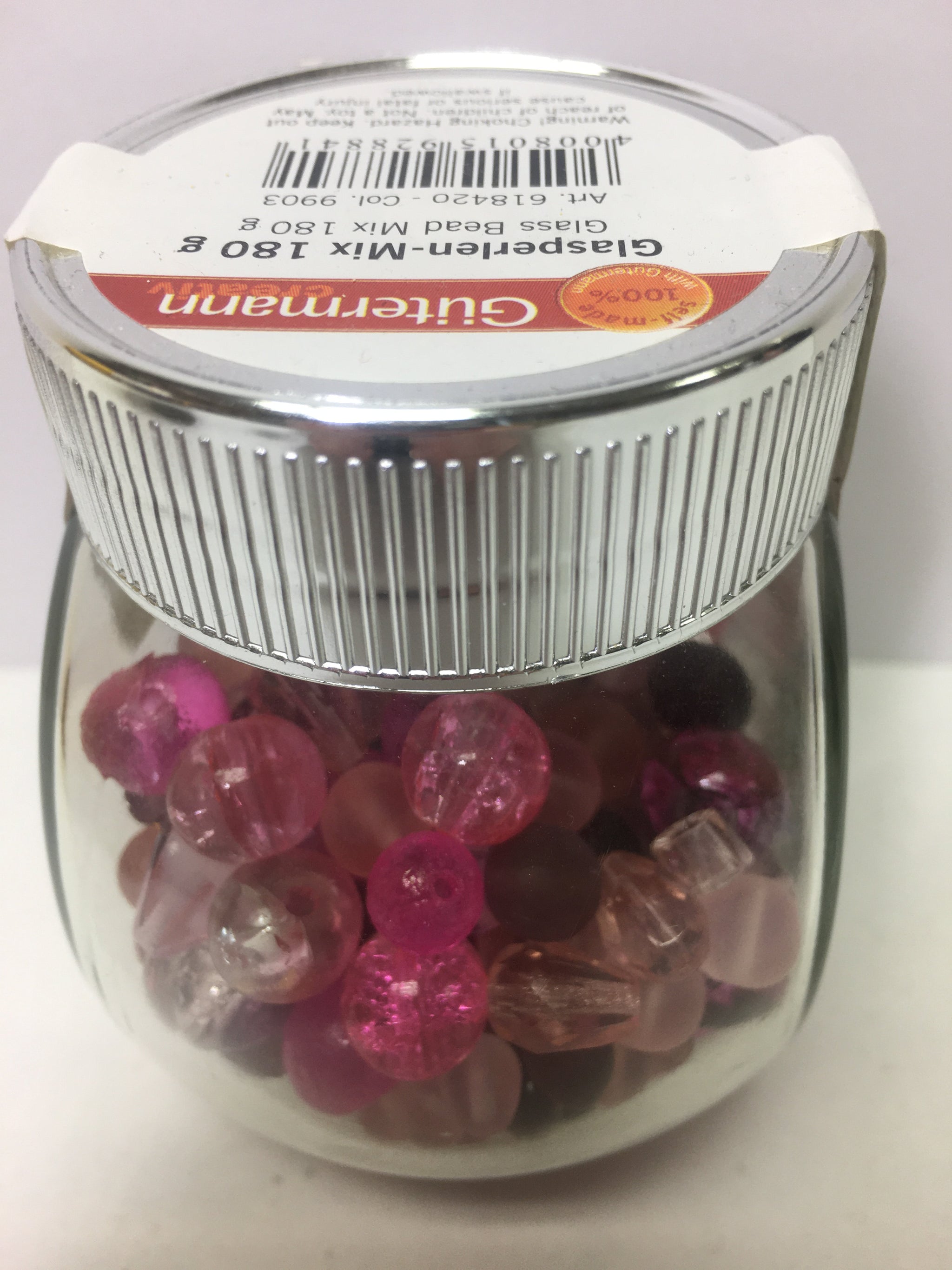 Guttermann Glass Mix Pink Bead Pot