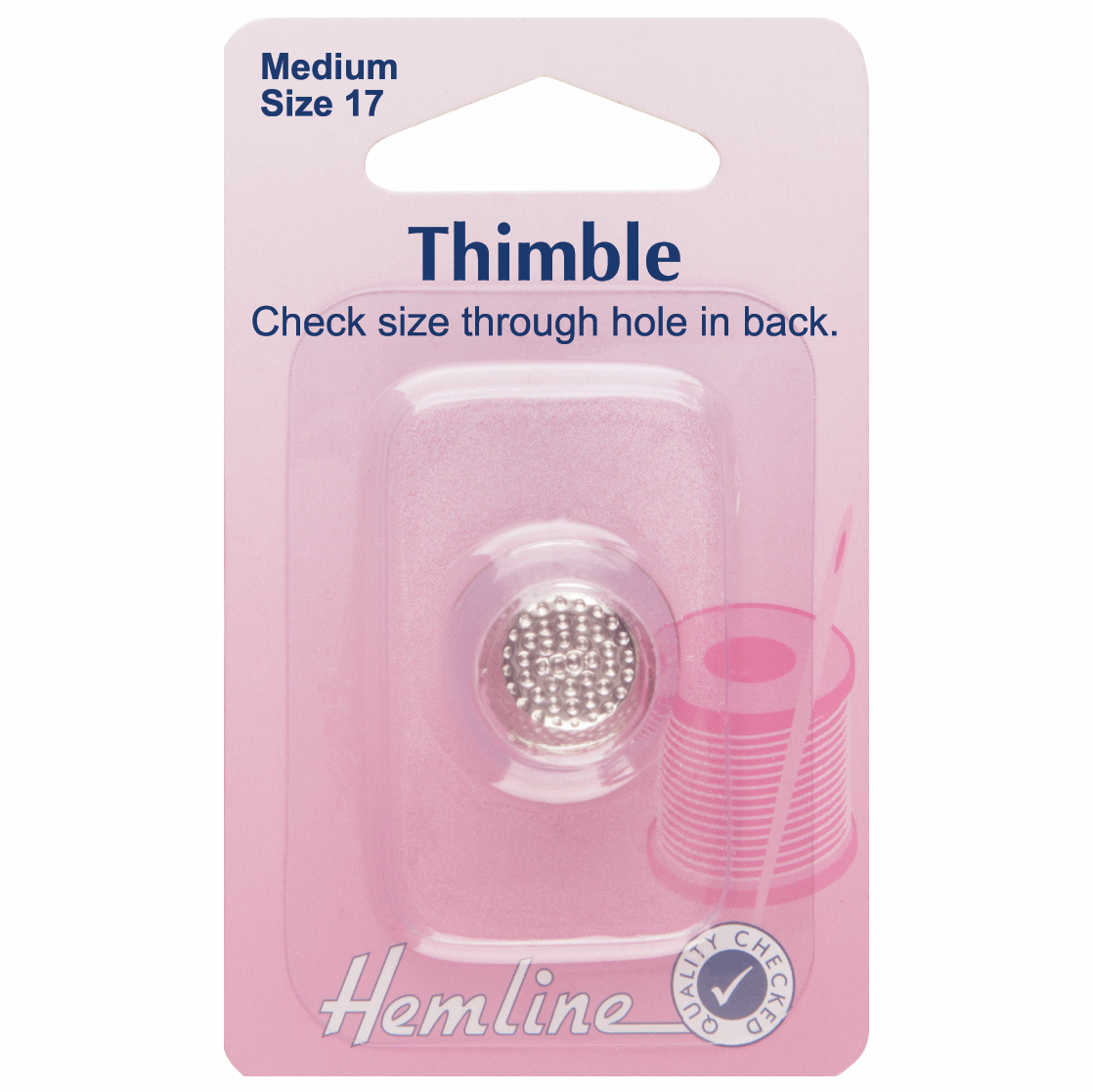 Thimble: Metal: Size 17 Medium