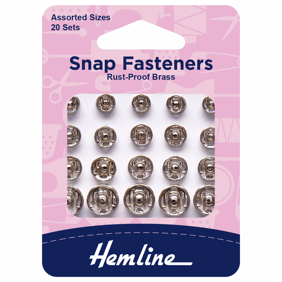 Snap Fasteners: Sew-on: Nickel: Assorted